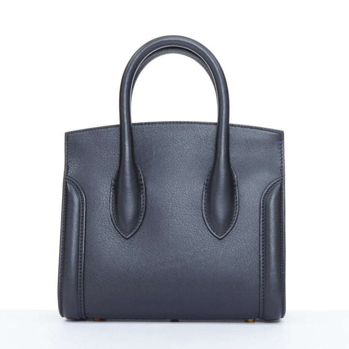 ALEXANDER MCQUEEN Heroine 21 black calfskin leather gold hardware satchel bag