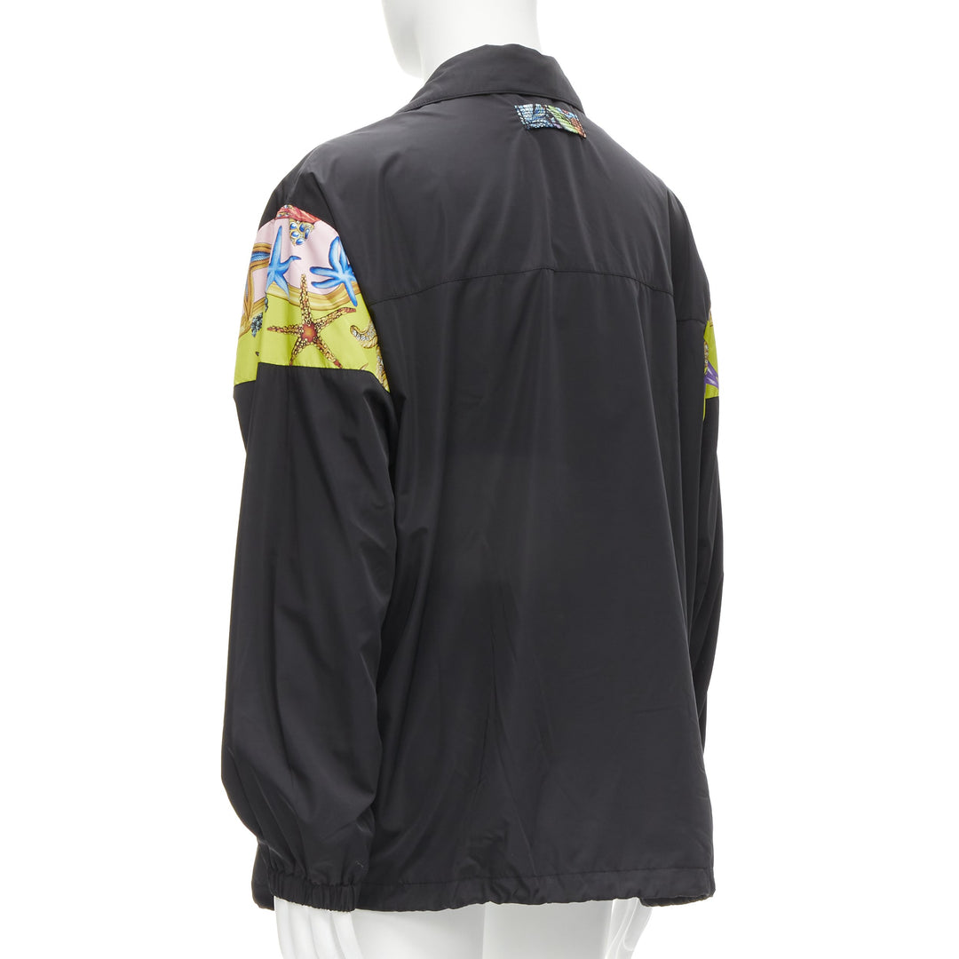 VERSACE 2021 Tresor De La Mer black starfish track jacket IT54 2XL