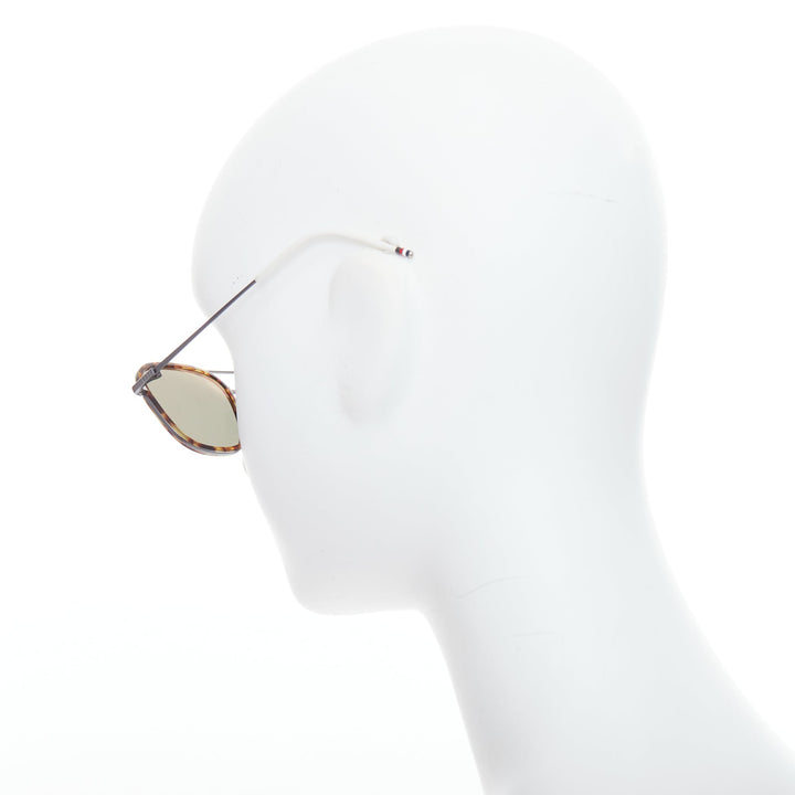 THOM BROWNE TB800C turquoise squarish frames flat sunglasses