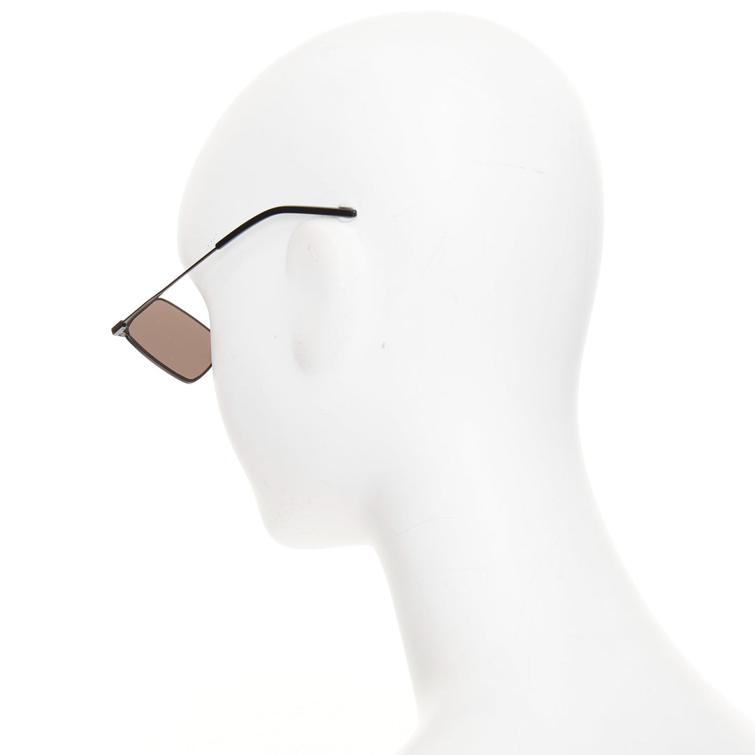 SAINT LAURENT SL302 Lisa black grey metal rhombus diamond shaped sunglasses