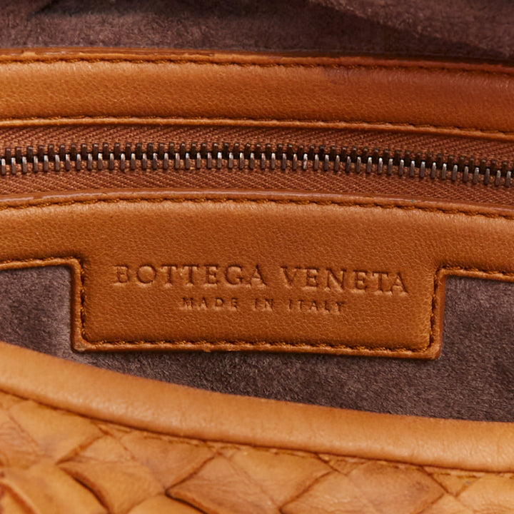 BOTTEGA VENETA 2009 Runway Duette Hobo tan brwn plume Intrecciato woven bag