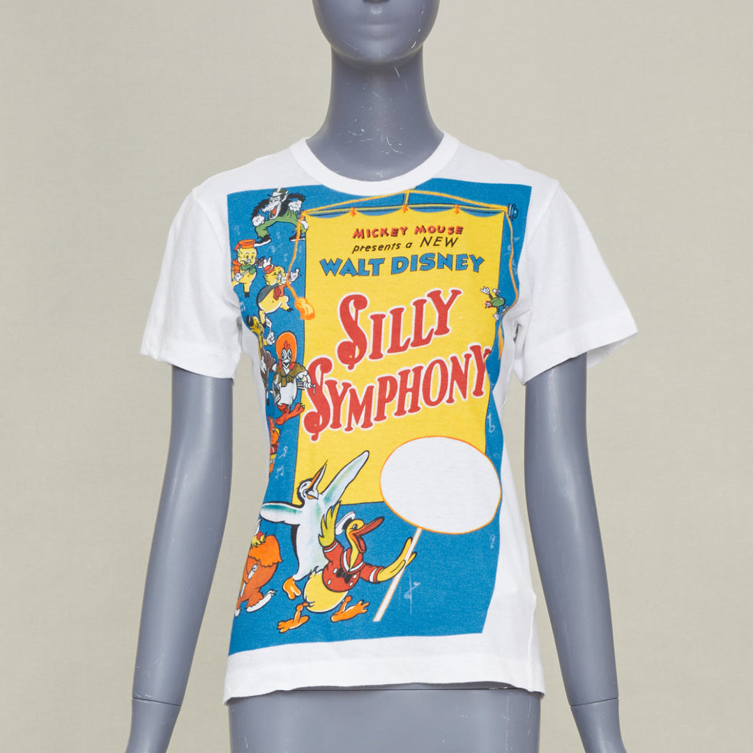 COMME DES GARCONS 2014 Disney Silly Symphony blue yellow graphic jersey tshirt S
