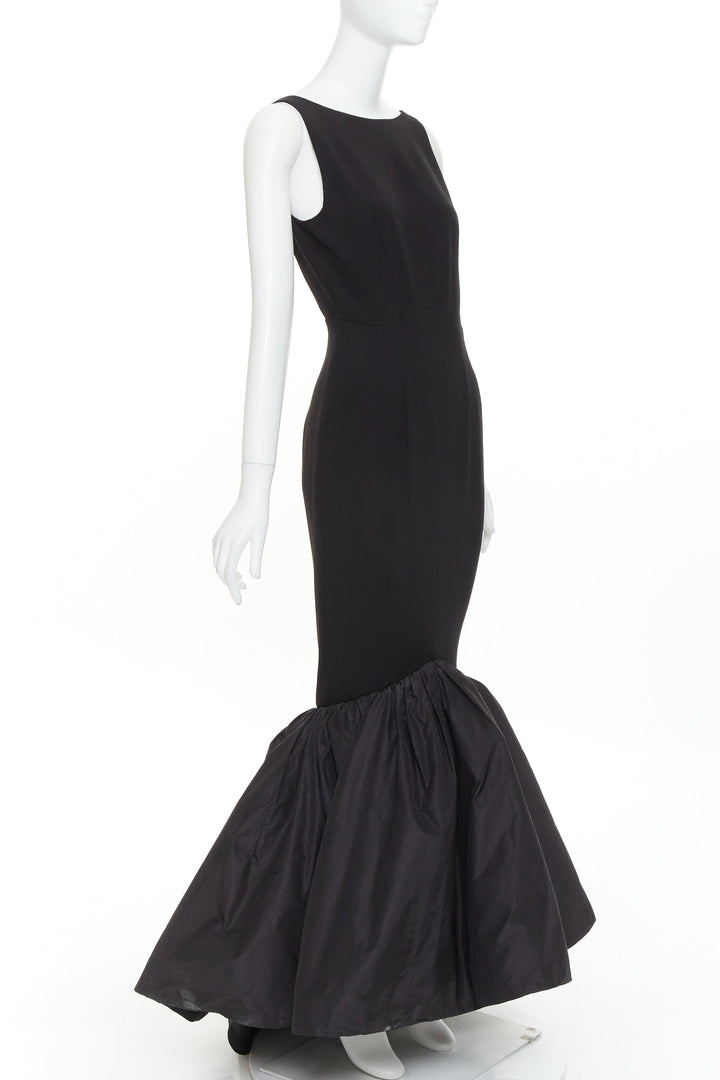 rare ALEXANDRE VAUTHIER COUTURE SS2025 Runway black volume taffeta trumpet gown