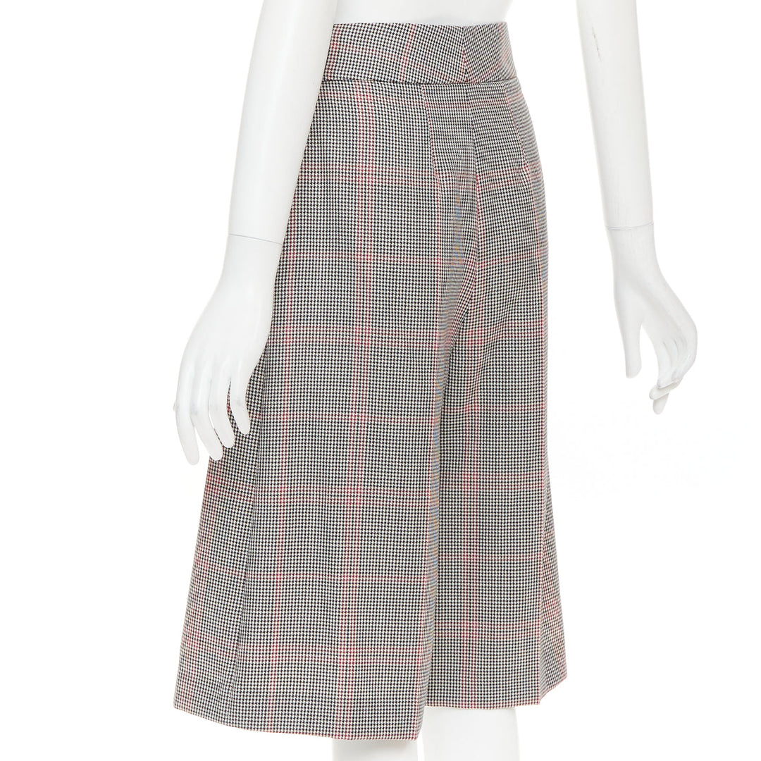 ALEXANDRE VAUTHIER COUTURE SS2021 Runway grey red glen plaid bermuda shorts