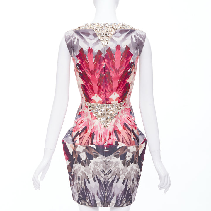 ALEXANDER MCQUEEN 2009 Natural Distinction Kaleidoscope crystal dress IT40 S