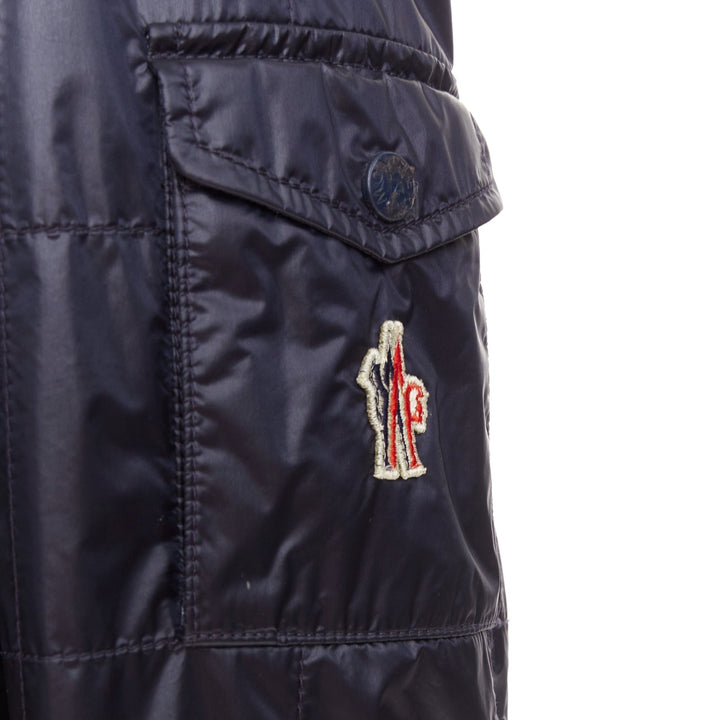 MONCLER Sauldre Giubbotto navy nylon lightweight quilted field jacket Sz.4 XL