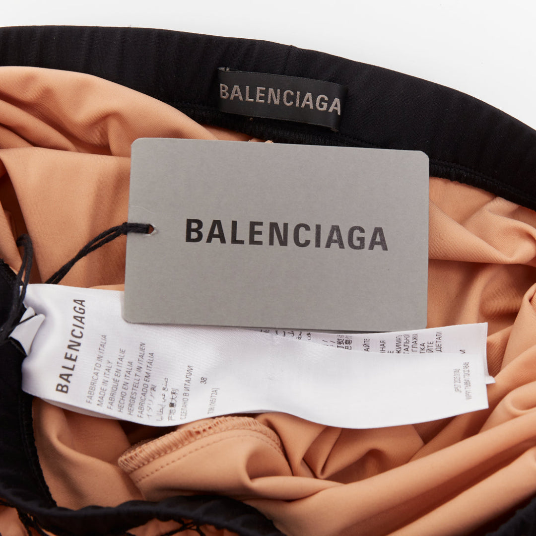 BALENCIAGA Demna Pantashoes nude black fishnet overlay molded toes boots EU38