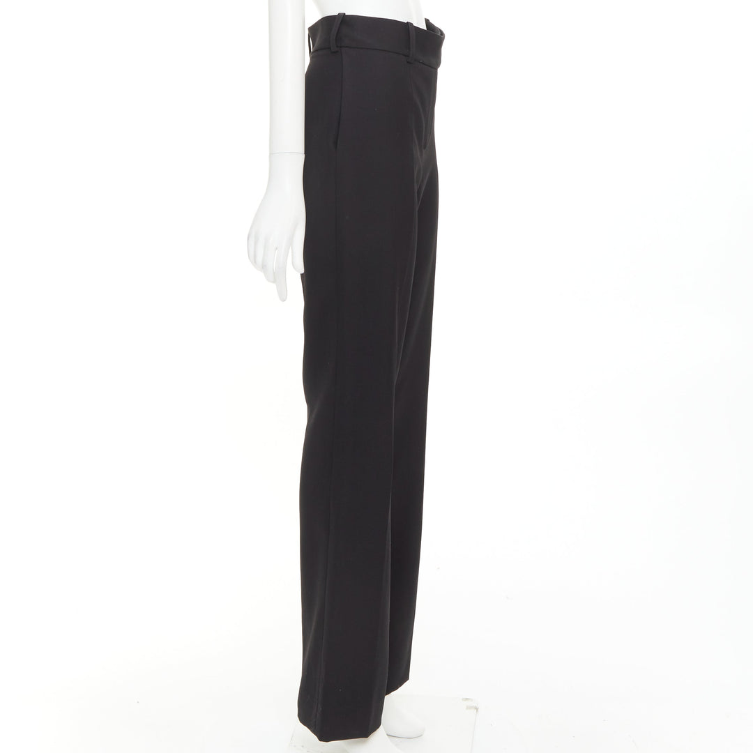 ALEXANDRE VAUTHIER COUTURE SS2025 Runway black high waist straight trouser pants