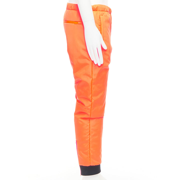 PRADA 2018 Linea Rossa SPG52M Primaloft Coral neon orange insulated pants M