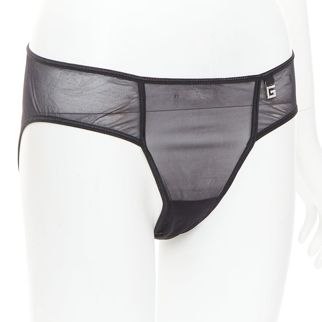 GUCCI Tom Ford Vintage crystal G logo sheer under bottom pants S
