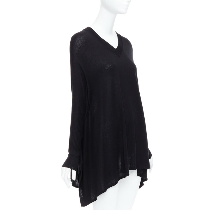 MAISON MARGIELA 2012 charcoal grey silk linen batwing pullover sweater S