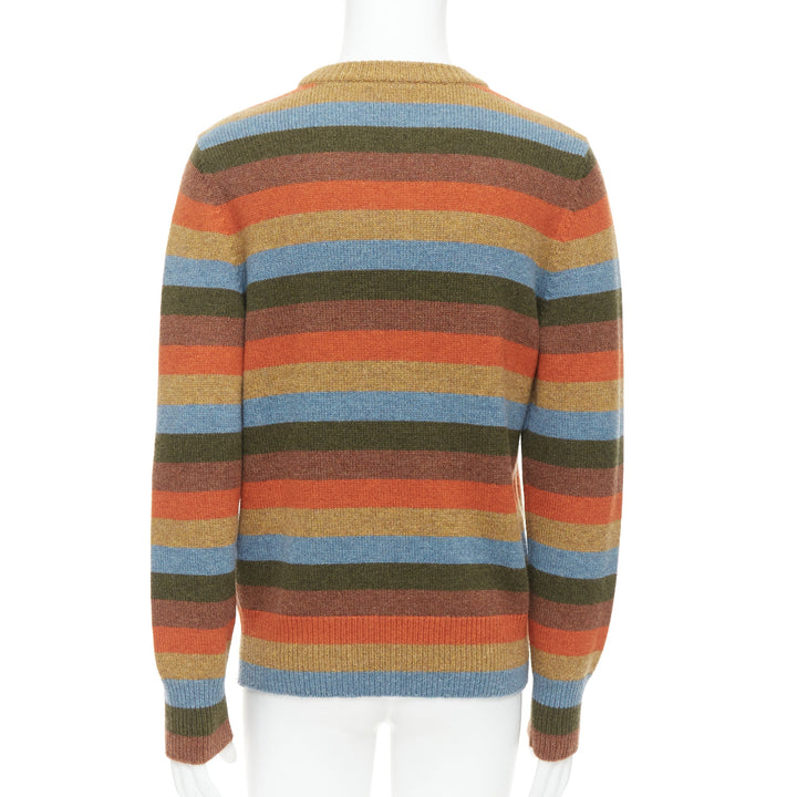 BOTTEGA VENETA cashmere blend multicolor striped pullover sweater IT48 M