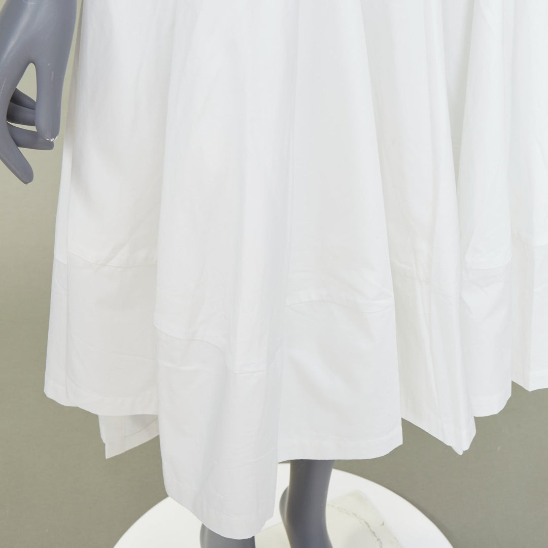 CO COLLECTIONS Essentials white cotton poplin belted asymmetric shirt dress XS