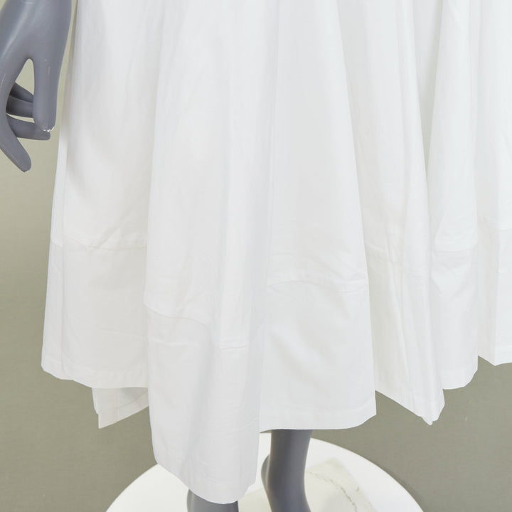 CO COLLECTIONS Essentials white cotton poplin belted asymmetric shirt dress XS