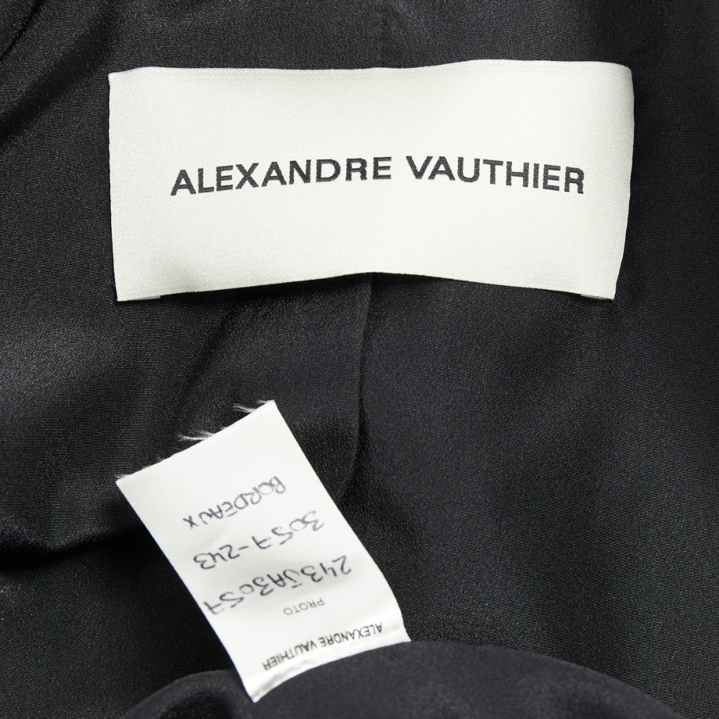 ALEXANDRE VAUTHIER COUTURE AW2022 Runway bordeaux red short sleeve tuxedo jacket