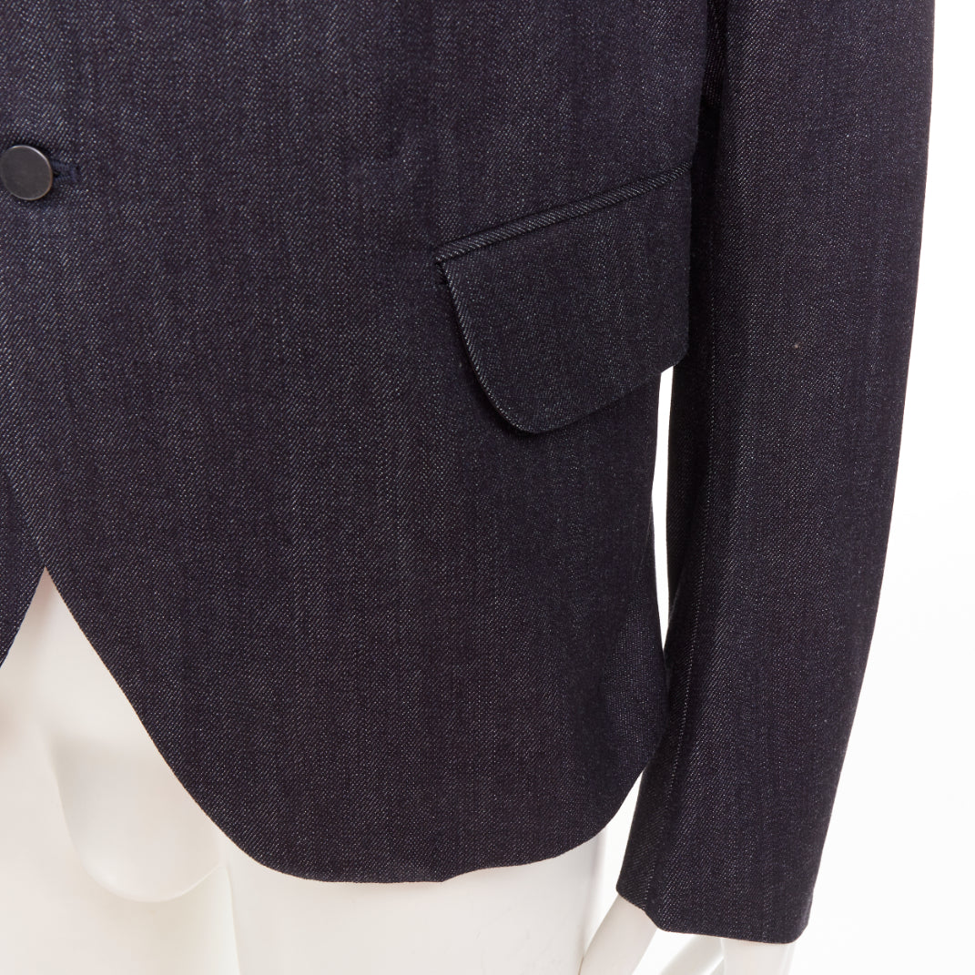 NEMETH Christopher Nemeth indigo blue cotton flap pockets boxy blazer jacket L
