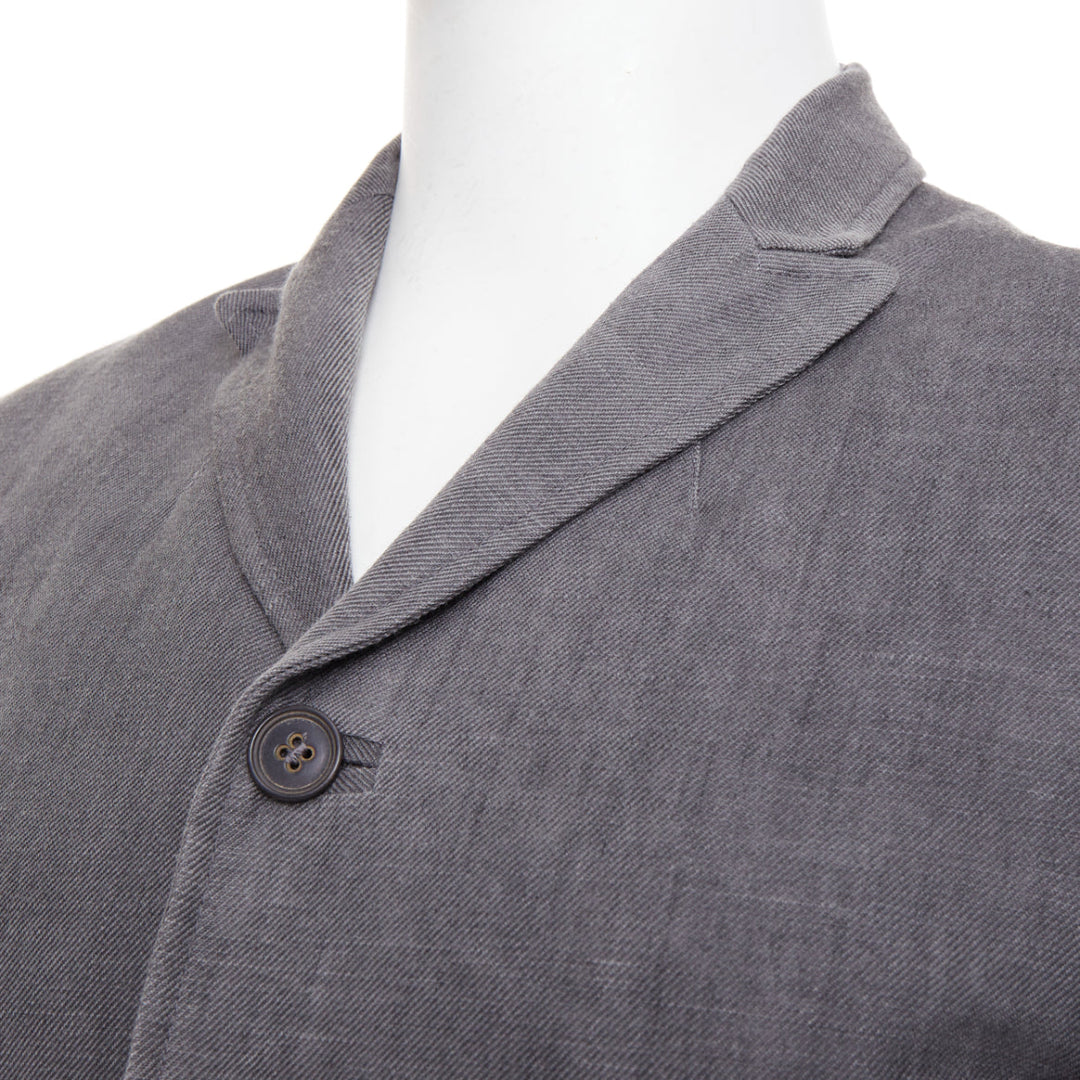 JOHN VARVATOS 2015 high break notch lapel textured button grey jacket EU44 XS