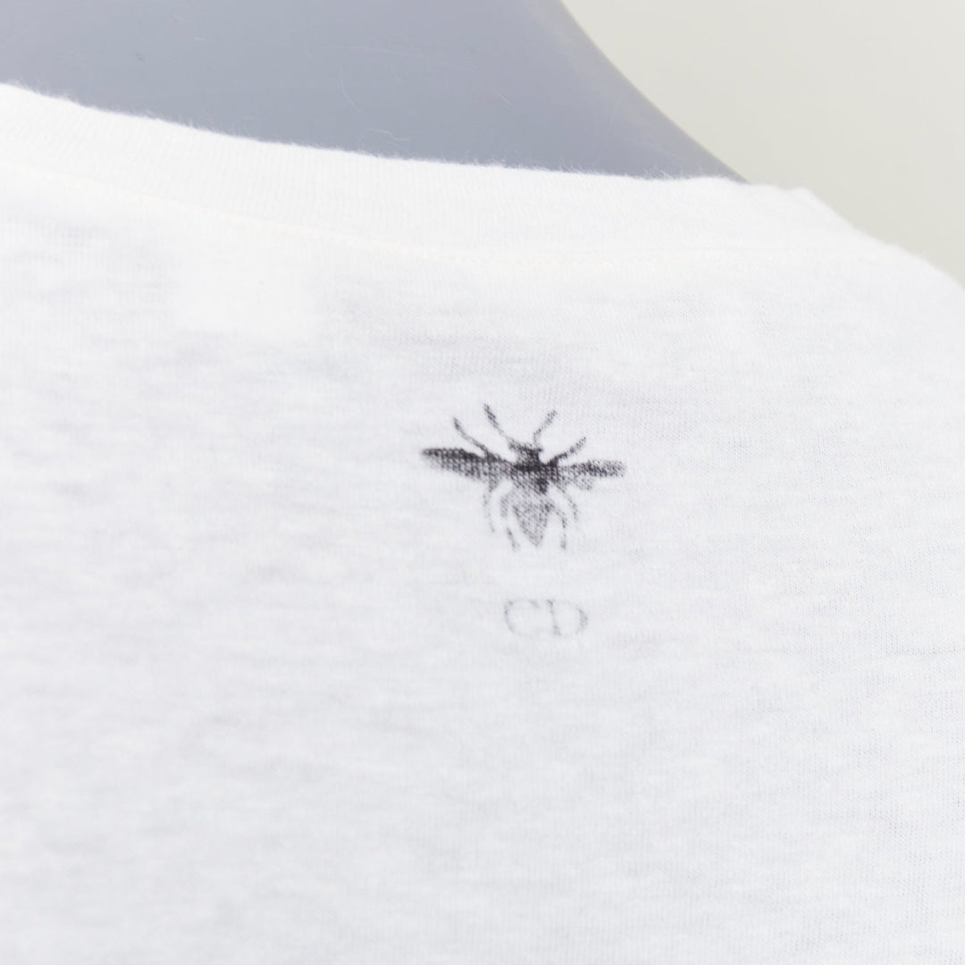 DIOR 2018 Youthquake off white cotton linen bee logo feminism activist tshirt