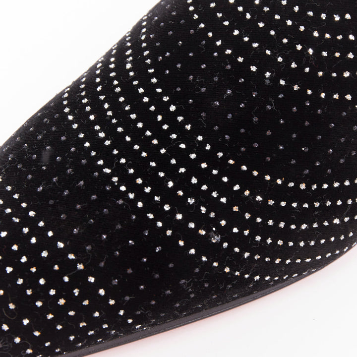 CHRISTIAN LOUBOUTIN Dandy Chick Orlato Flat Velvet River glitter loafer EU42.5