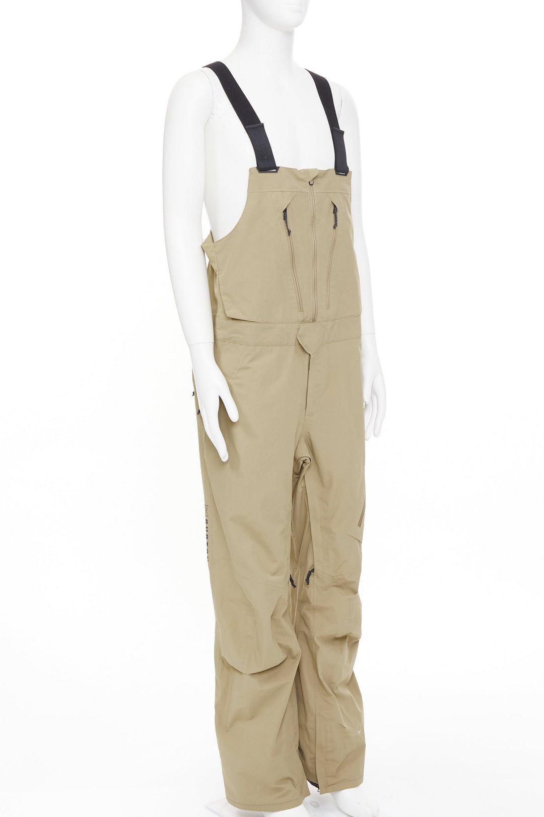 BURTON AK Freebird GORE-TEX 3L Stretch beige nylon snowboard bib pants L