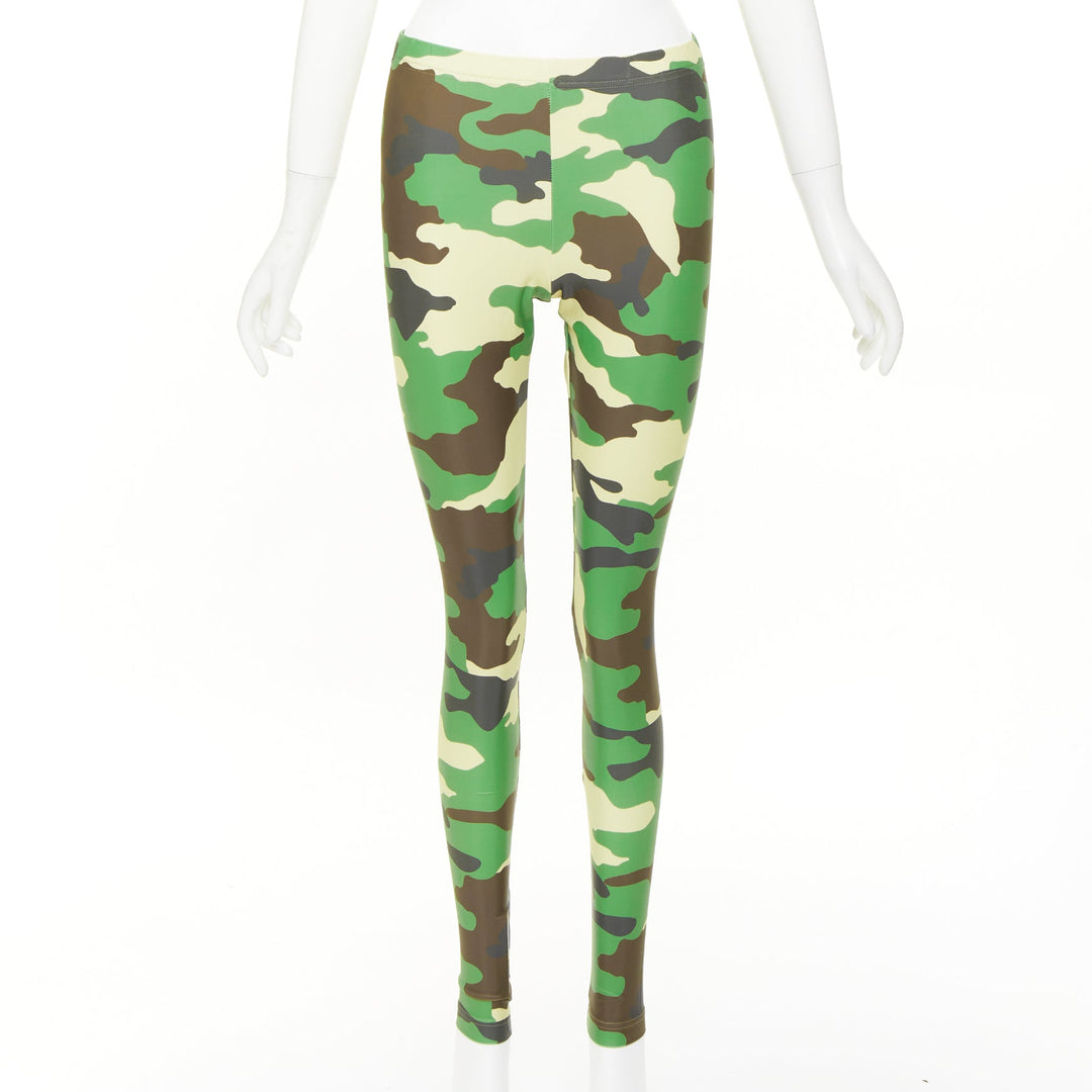 JUNYA WATANABE 2017 camouflage print stretch jersey causal skinny leggings S