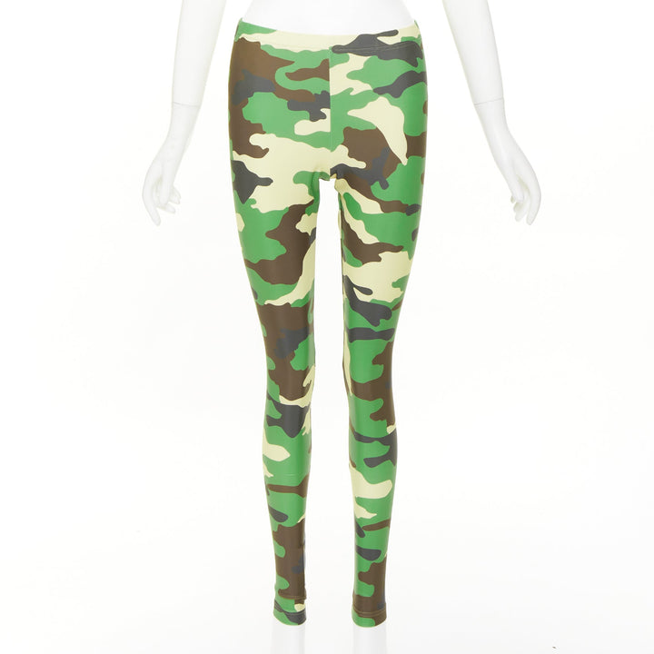 JUNYA WATANABE 2017 camouflage print stretch jersey causal skinny leggings S
