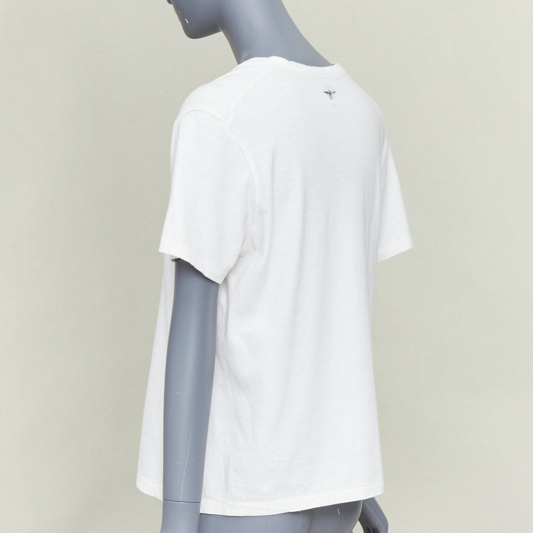 DIOR J'Adior 8 off white  linen grey printed logo CD bee logo tshirt