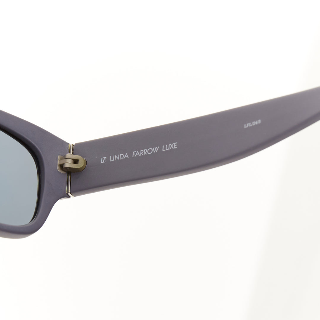 LINDA FARROW LUXE LFL-24-3 matte grey acetate silver grey lenses sunglasses