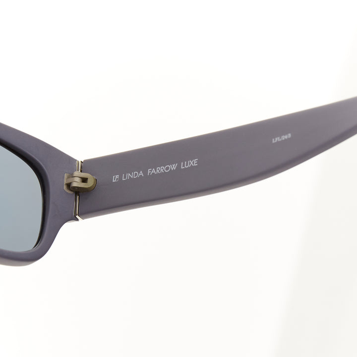 LINDA FARROW LUXE LFL-24-3 matte grey acetate silver grey lenses sunglasses