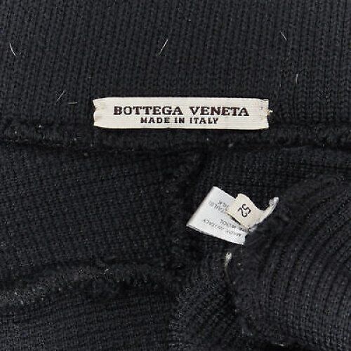 BOTTEGA VENETA heavy wool knit butterfly logo oversized cardigan EU52 XL