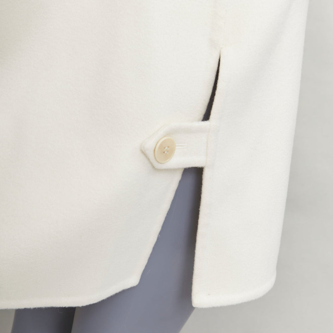 LORO PIANA Baby Cashmere Jubilee cream double face cashmere lambskin fur coat S