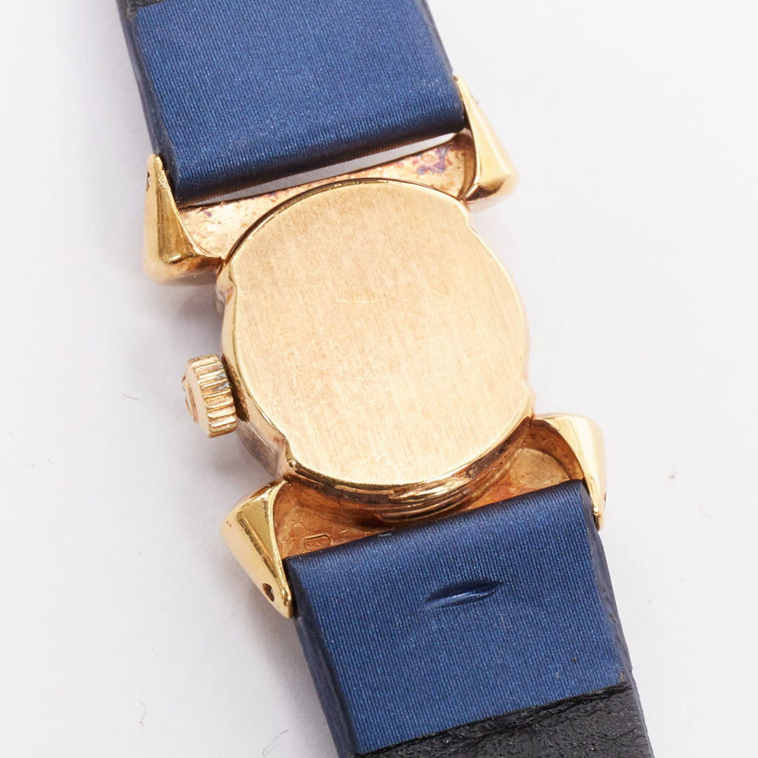 OMEGA Vintage diamond ruby blue satin cocktail watch