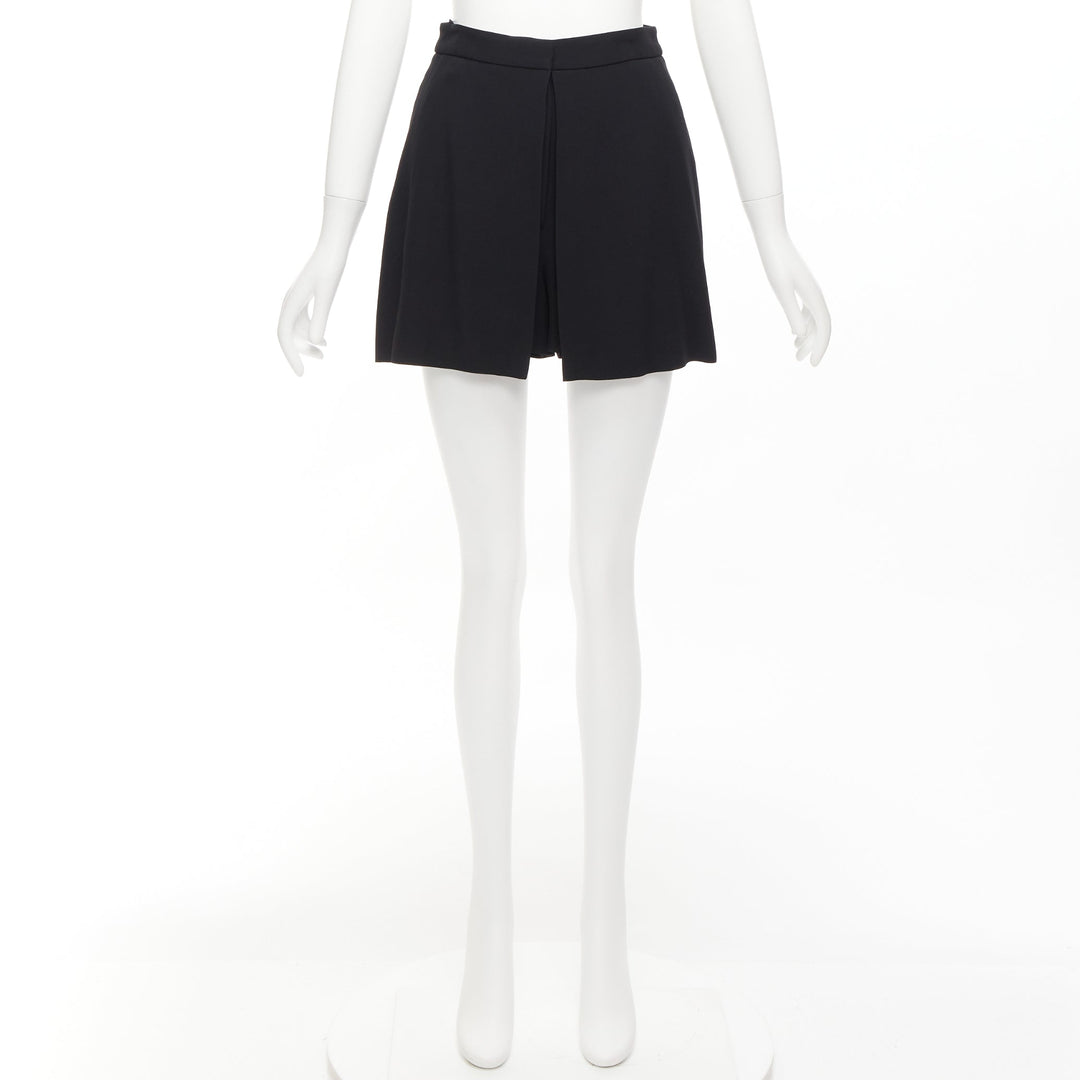 ALEXANDER MCQUEEN 2016 black double flap front minimal dress short IT38 XS