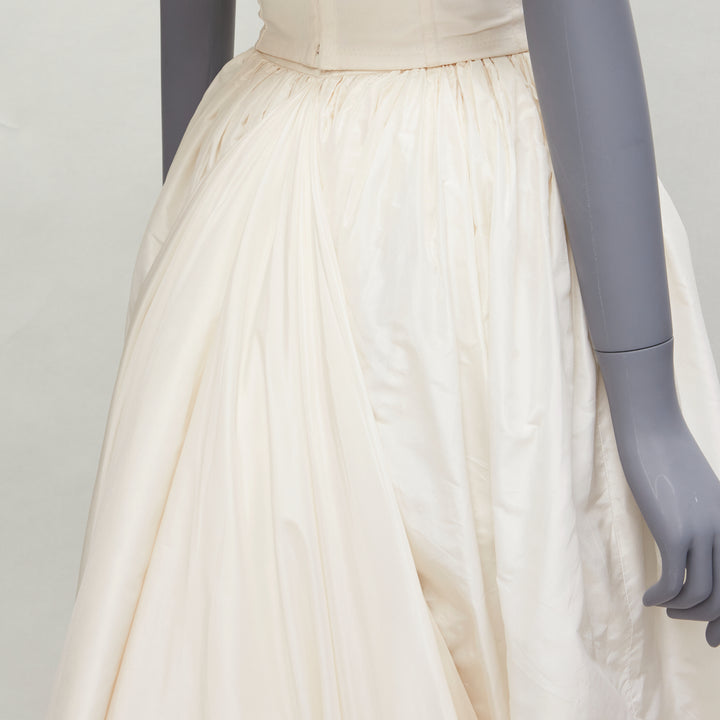 DOLCE GABBANA 1990's Vintage floral bustier tulle skirt 2 pc bridal dress IT38