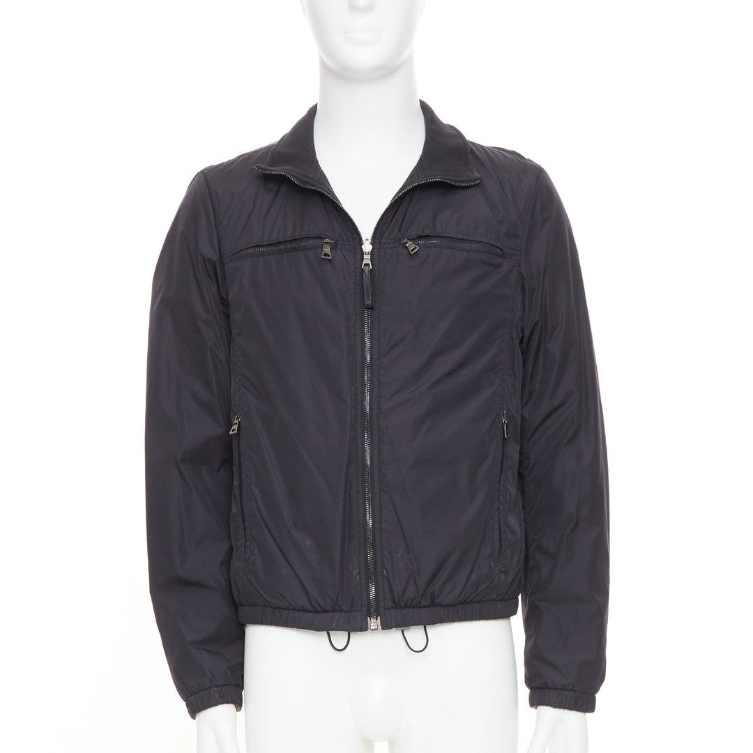 PRADA LINEA ROSSA 2006 reversible zip up tech nylon bomber jacket outer M IT48