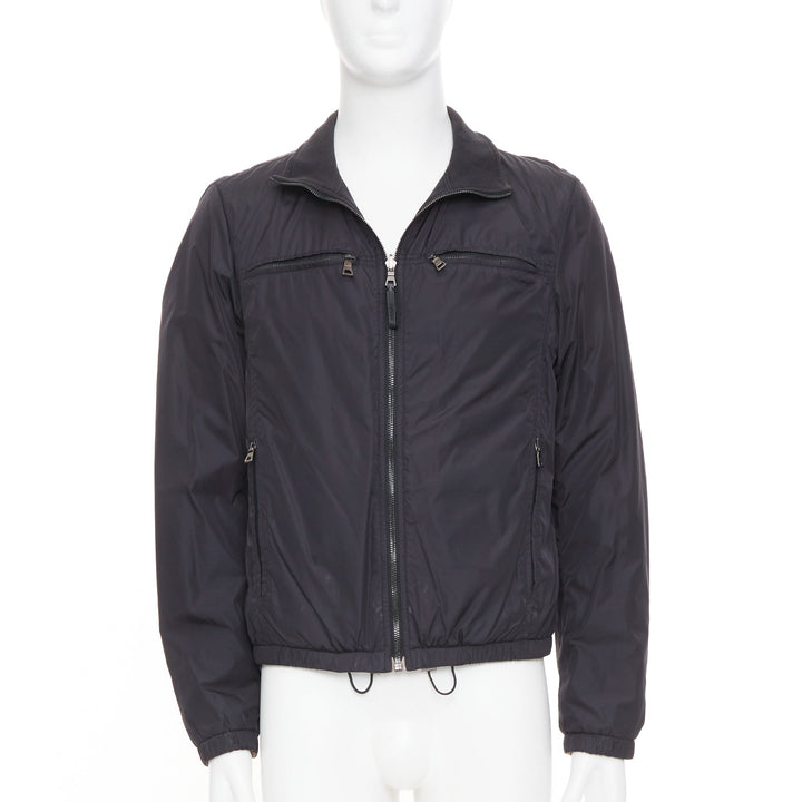 PRADA LINEA ROSSA 2006 reversible zip up tech nylon bomber jacket outer M IT48