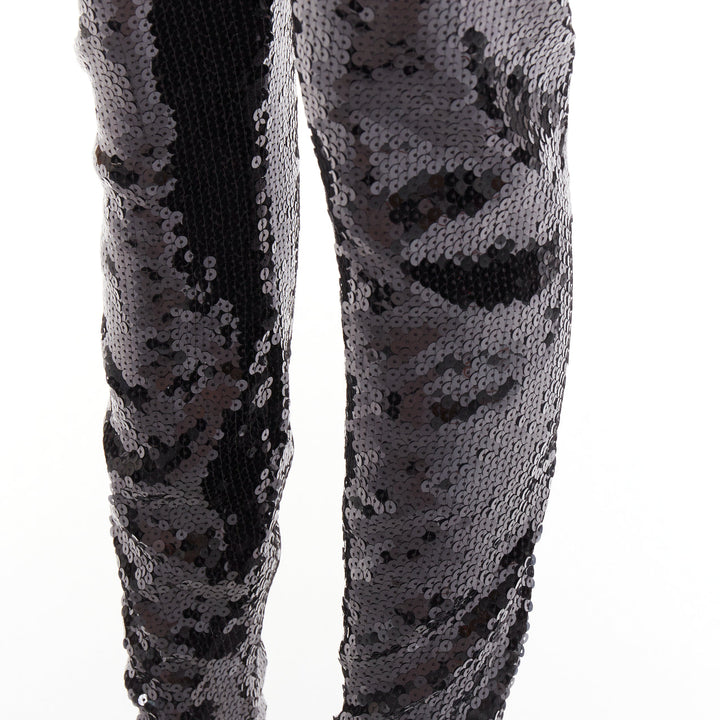 ALEXANDRE VAUTHIER COUTURE SS2025 Runway black sequin stretch legging pants