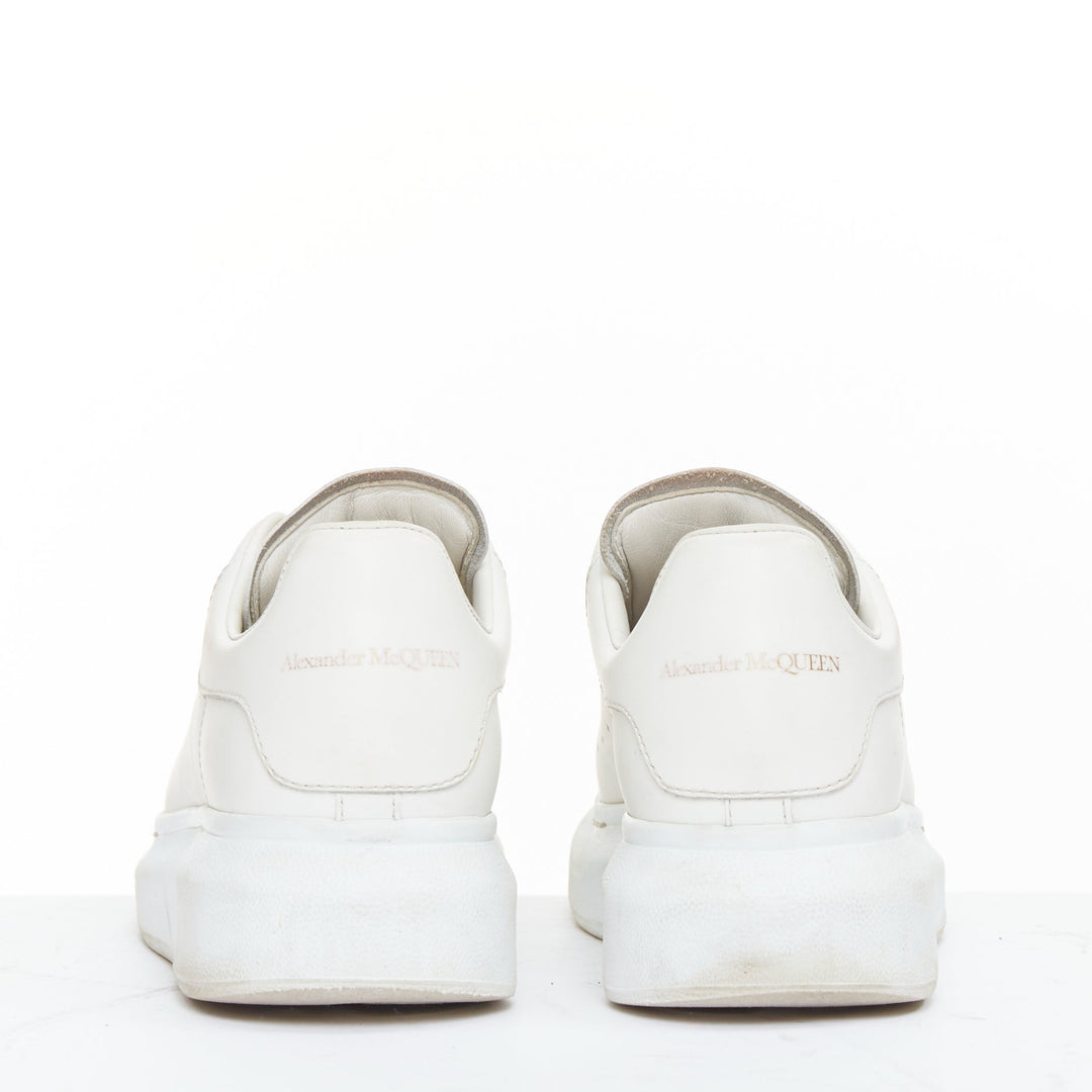 ALEXANDER MCQUEEN Oversized white leather logo exagerrated sole sneakers EU35.5