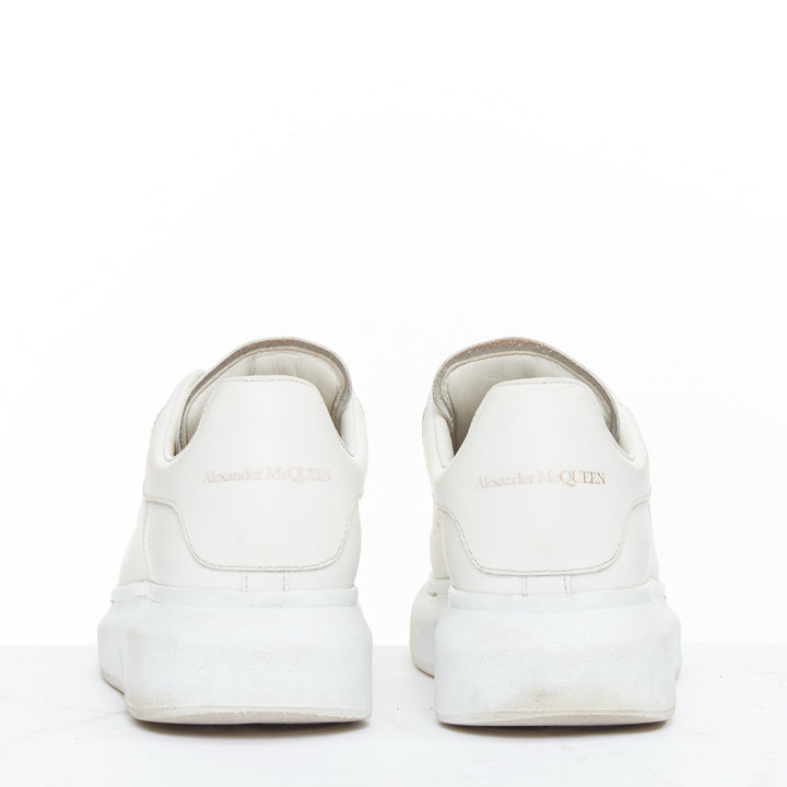 ALEXANDER MCQUEEN Oversized white leather logo exagerrated sole sneakers EU35.5