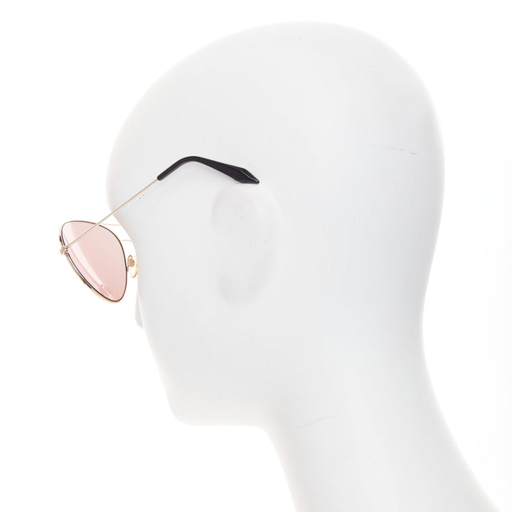 VICTORIA BECKHAM VB51 137 handmade mirrored rose tint pilot aviator sunglasses