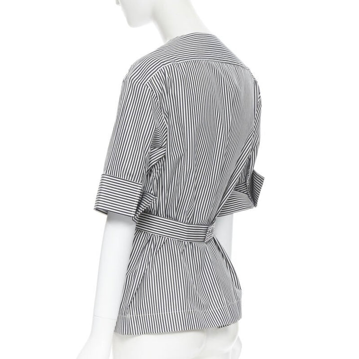 Female mannequin wearing Palmer Harding Navy Cotton Women Top in Size UK6 | Available at JHROP