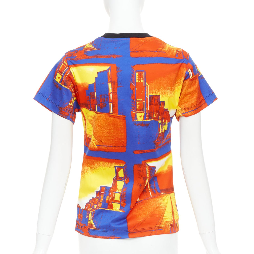 LOUIS VUITTON 2023 Salk Institute orange city print LV chain tshirt XS