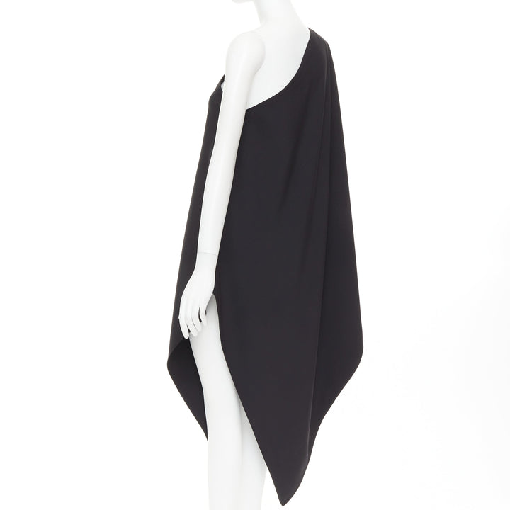 ALEXANDRE VAUTHIER COUTURE SS2025 Runway black asymmetric shoulder top FR36 XXS