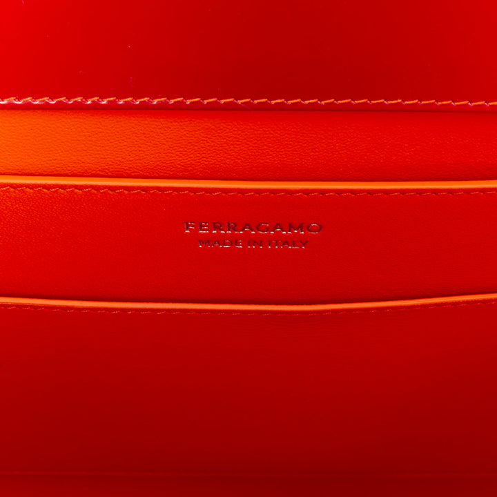 FERRAGAMO Maximilian Davis 2023 Runway Wanda sunset red orange airbrush bag