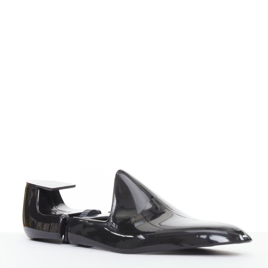 BERLUTI black glossy plastic white logo foldable shoe tree shape holder EU39-40