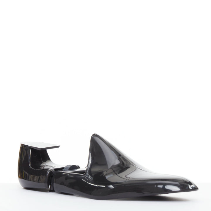 BERLUTI black glossy plastic white logo foldable shoe tree shape holder EU39-40