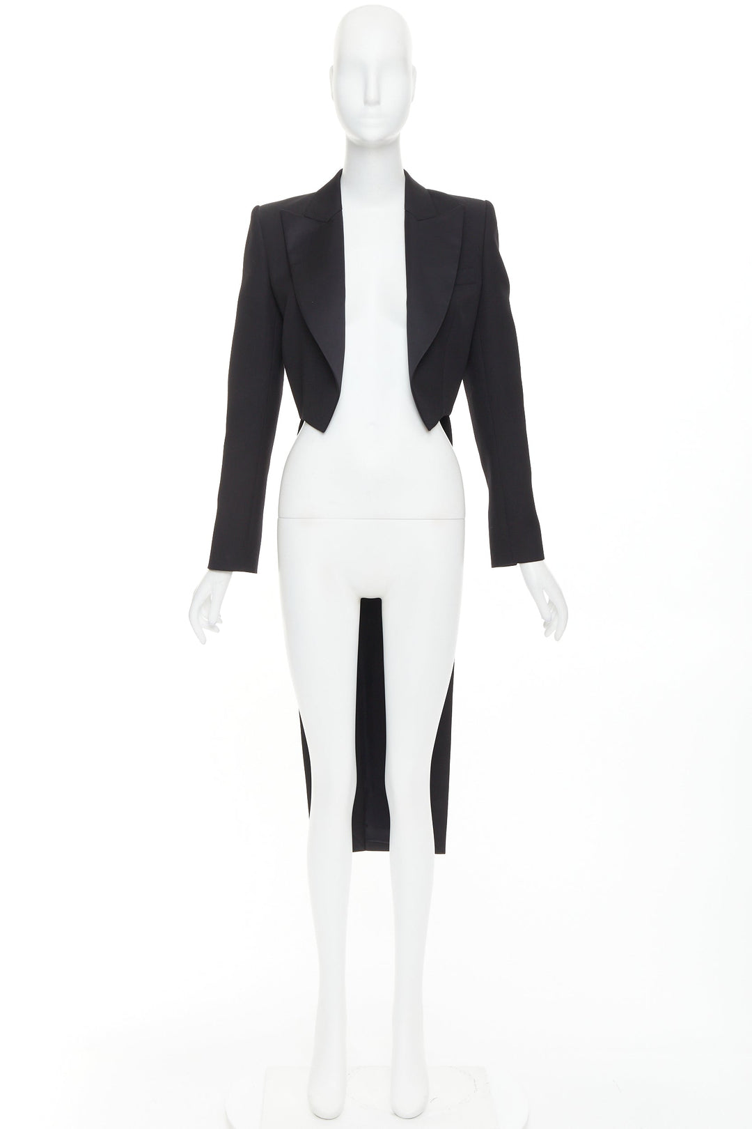 ALEXANDRE VAUTHIER COUTURE SS2020 Runway Queue De Pie satin tailcoat blazer