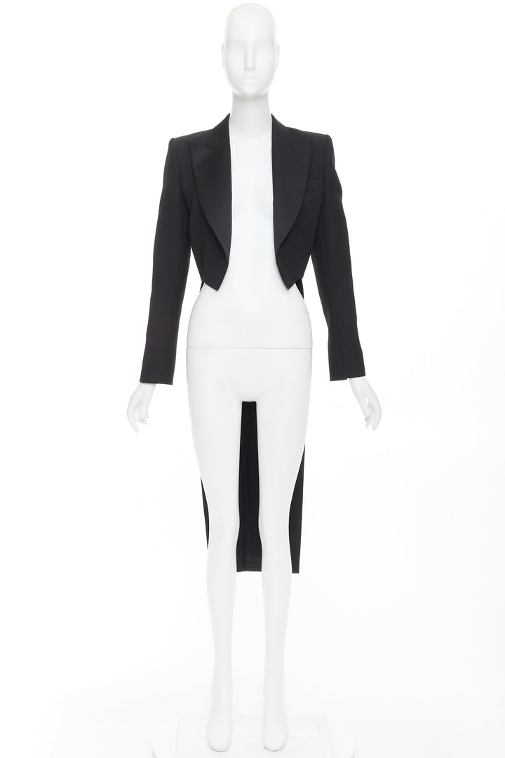 ALEXANDRE VAUTHIER COUTURE SS2020 Runway Queue De Pie satin tailcoat blazer