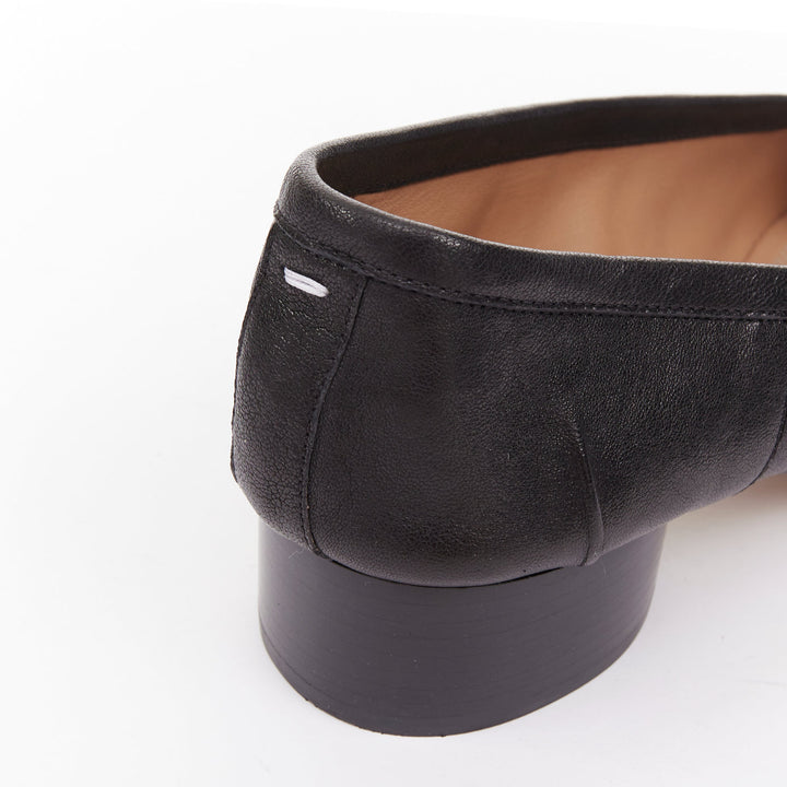 MAISON MARGIELA 2024 Tabi Ballerina 30mm black split toe cylinder heel pump EU39