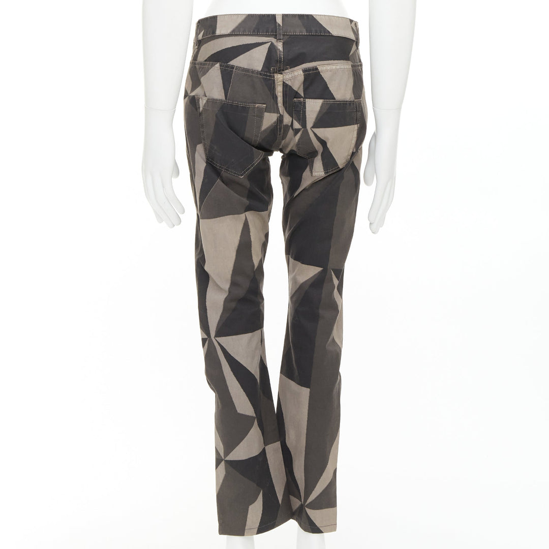 RICK OWENS DRKSHDW 2013 Vintage Island Geometric Detroit camo polygon pants 29"
